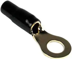 Ring Terminal 8ga. 10pcs. Gold;black Sleeve;xscorpion Ring Terminal 8ga. 10pcs. Gold;black Sleeve;xscorpion