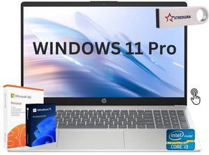 HP 15.6 HD Touch Laptop for Business&School Core i3-1215U, 6 cores Processor 8 GB RAM 256 GB SSD MS Office License, Windows 11 Pro/XTREDURA FALSH DRIVE
