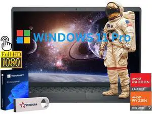 Dell Inspiron 3000 Home & Business Laptop Notebook ,15.6" FHD Touch Display,AMD Ryzen 7 7730U (Beat I5-1235U),64GB RAM,1TB SSD, Webcam, Bluetooth, Wi-Fi, Windows 11 Pro/XTREDURA FLASH Drive