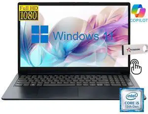 Lenovo Ideapad 1i 15.6" FHD Touchscreen Business&Home Laptop, 13th Intel Core i5-1334U Upto 4.6GHz, 40GB RAM, 2TB PCle SSD, Windows 11 Home, Blue