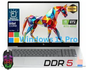 HP 17 Business AI PC Laptop 17.3" FHD Touch IPS Display Intel Ultra 7 256V (Beats i7-13620H) NVIDIA GeForce RTX 4050, 16GB DDR5, 1TB SSD, Wi-Fi 7 Win11 Pro/ LED Mouse HP 17 Business AI PC Laptop 17.3" FHD Touch IPS Display Intel Ultra 7 256V (Beats i7-13620H) NVIDIA GeForce RTX 4050, 16GB DDR5, 1TB SSD, Wi-Fi 7 Win11 Pro/ LED Mouse