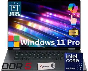 HP OmniBook X Flip 2-in-1 (Envy Next Brand) 16 AI PC Laptop 16" FHD+ Touch Intel Ultra 7 256V (Beats i7-13620H) 16GB DDR5, 1TB SSD, Wi-Fi 7, Backlit Keyboard, Win11 Pro/Flash Drive HP OmniBook X Flip 2-in-1 (Envy Next Brand) 16 AI PC Laptop 16" FHD+ Touch Intel Ultra 7 256V (Beats i7-13620H) 16GB DDR5, 1TB SSD, Wi-Fi 7, Backlit Keyboard, Win11 Pro/Flash Drive