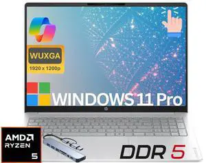HP 16 Business AI PC Laptop 16" FHD+ Touch Display,AMD Ryzen5 40 Up to 4.3GHz 4 Core, 8GB DDR5, 256GB SSD, Wi-Fi ,Windows 11 Pro/ Hub HP 16 Business AI PC Laptop 16" FHD+ Touch Display,AMD Ryzen5 40 Up to 4.3GHz 4 Core, 8GB DDR5, 256GB SSD, Wi-Fi ,Windows 11 Pro/ Hub