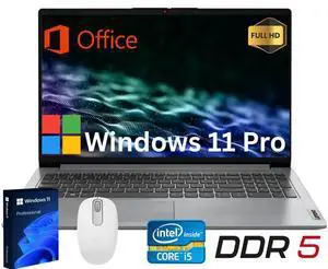 Lenovo Ideapad Slim 3i 15.6" Full HD Business&Home Laptop, 13th Intel Core i5-1335U Upto 4.6GHz, 16GB DDR5 RAM, 256GB PCle SSD, Windows 11 Pro, Lifetime Microsoft Office License, Grey/Mouse Lenovo Ideapad Slim 3i 15.6" Full HD Business&Home Laptop, 13th Intel Core i5-1335U Upto 4.6GHz, 16GB DDR5 RAM, 256GB PCle SSD, Windows 11 Pro, Lifetime Microsoft Office License, Grey/Mouse