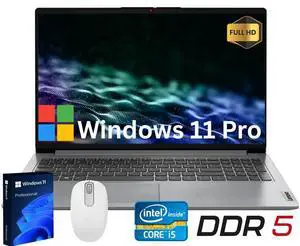 Lenovo Ideapad Slim 3i 15.6" Full HD Business&Home Laptop, 13th Intel Core i5-1335U Upto 4.6GHz, 16GB DDR5 RAM, 1TB PCle SSD, Windows 11 Pro, Grey/Mouse Lenovo Ideapad Slim 3i 15.6" Full HD Business&Home Laptop, 13th Intel Core i5-1335U Upto 4.6GHz, 16GB DDR5 RAM, 1TB PCle SSD, Windows 11 Pro, Grey/Mouse