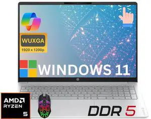 HP 16 Business AI PC Laptop 16" FHD+ Touch Display,AMD RYZEN 5 40 Up to 4.3GHz 4 Core, 8GB DDR5, 256GB SSD, Wi-Fi ,Windows 11 Home/ LED Mouse HP 16 Business AI PC Laptop 16" FHD+ Touch Display,AMD RYZEN 5 40 Up to 4.3GHz 4 Core, 8GB DDR5, 256GB SSD, Wi-Fi ,Windows 11 Home/ LED Mouse