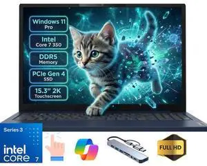 Lenovo Ideapad Slim 3i 15.3" Full HD Touch 120Hz Business&Home Laptop, Intel Core 7 350 Beat I7-13620H, 24GB DDR5 RAM, 512GB PCle SSD, Windows 11 Pro, Blue/HUB Lenovo Ideapad Slim 3i 15.3" Full HD Touch 120Hz Business&Home Laptop, Intel Core 7 350 Beat I7-13620H, 24GB DDR5 RAM, 512GB PCle SSD, Windows 11 Pro, Blue/HUB