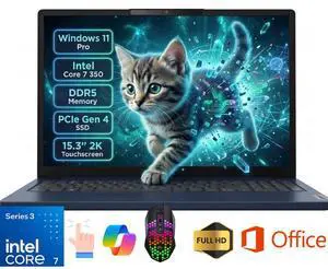 Lenovo Ideapad Slim 3i 15.3" Full HD Touch 120Hz Business&Home Laptop, Intel Core 7 350 Beat I7-13620H, 16GB DDR5 RAM, 256GB PCle SSD, Windows 11 Pro, Lifetime Microsoft Office License, Blue/LED Mouse Lenovo Ideapad Slim 3i 15.3" Full HD Touch 120Hz Business&Home Laptop, Intel Core 7 350 Beat I7-13620H, 16GB DDR5 RAM, 256GB PCle SSD, Windows 11 Pro, Lifetime Microsoft Office License, Blue/LED Mouse