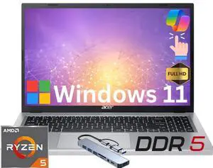 Acer Aspire 3 15 15.6" Full HD Touch Business Laptop AMD Ryzen 5 7520U (Beat intel i7-1355U) 16GB DDR5 RAM 256GB SSD Wi-Fi 6 BT 5.1 HDMI 2.1Windowss 11 Home Silver Acer Aspire 3 15 15.6" Full HD Touch Business Laptop AMD Ryzen 5 7520U (Beat intel i7-1355U) 16GB DDR5 RAM 256GB SSD Wi-Fi 6 BT 5.1 HDMI 2.1Windowss 11 Home Silver