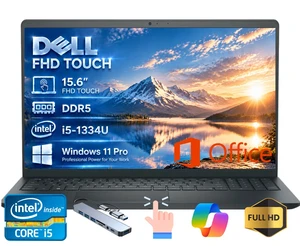 DELL 15.6" Full HD Touchscreen Laptop,13th Gen Intel Core i5-1334U,24GB DDR5 RAM,512GB SSD,Lifetime Office,Windows 11 Pro/HUB DELL 15.6" Full HD Touchscreen Laptop,13th Gen Intel Core i5-1334U,24GB DDR5 RAM,512GB SSD,Lifetime Office,Windows 11 Pro/HUB