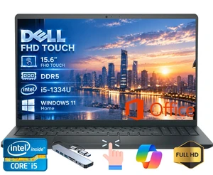 DELL 15.6" Full HD Touchscreen Laptop,13th Gen Intel Core i5-1334U,16GB DDR5 RAM,512GB SSD,Lifetime Office,Windows 11 Home/HUB DELL 15.6" Full HD Touchscreen Laptop,13th Gen Intel Core i5-1334U,16GB DDR5 RAM,512GB SSD,Lifetime Office,Windows 11 Home/HUB