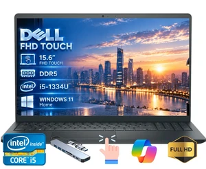 DELL 15.6" Full HD Touchscreen Laptop,13th Gen Intel Core i5-1334U,16GB DDR5 RAM,256GB SSD,Windows 11 Home/HUB DELL 15.6" Full HD Touchscreen Laptop,13th Gen Intel Core i5-1334U,16GB DDR5 RAM,256GB SSD,Windows 11 Home/HUB