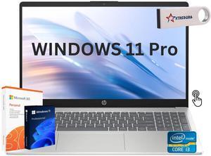HP 15.6 HD Touch Laptop for Business&School Core i3-1215U, 6 cores Processor 20GB RAM 512 GB SSD MS Office License, Windows 11 Pro/XTREDURA FALSH DRIVE