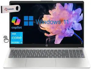 HP 15.6 HD Touchscreen Business&Home Laptop,13th Generation Intel core i3-1315U Beat(i5-1135G7) 6-Core Processor 32GB RAM, 512 GB PCIe SSD Windows 11 Home/Xtredura Flash Drive