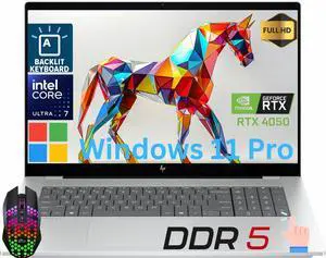 HP OmniBook X 17 AI PC Laptop 17.3" FHD Touch IPS Display Intel Ultra 7 256V (Beats i7-13620H) NVIDIA GeForce RTX 4050, 16GB DDR5, 512GB SSD, Wi-Fi Win11 Pro/ LED Mouse HP OmniBook X 17 AI PC Laptop 17.3" FHD Touch IPS Display Intel Ultra 7 256V (Beats i7-13620H) NVIDIA GeForce RTX 4050, 16GB DDR5, 512GB SSD, Wi-Fi Win11 Pro/ LED Mouse