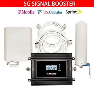 Signal Booster 5G For T-mobile 600Mhz N71 For Sprint U.S.Cellular B71 4G 5G Signal Amplifier Smart LCD With Full Kit App Remote management