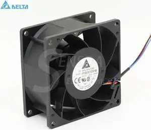 delta FFB0812SHE 80mm DC12V 0.87A Server Cooling Fans Server Square Fan 3-wire 80x80x38mm