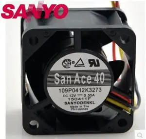 2pcs fan 109P0412K3273 4028 40mm 4cm 40X40X28 mm 12V 0.55A 2pcs fan 109P0412K3273 4028 40mm 4cm 40X40X28 mm 12V 0.55A