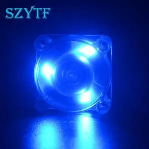 20pcs 40mm 40 * 40x10mm 4010S DC 12V 3Pin Blue LED Case Cooler Cooling Fan