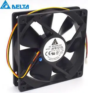 Delta and AFB1212L-FOO 12025 12V 0.021A thermostat speed dual ball bearing fan 120*120*25mm Delta and AFB1212L-FOO 12025 12V 0.021A thermostat speed dual ball bearing fan 120*120*25mm