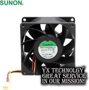 SUNON  PMD1208PMB1-A 8038 12V 9.1W 3-line server fan 80*80*38mm