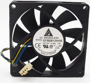 20pcs Cooling fan  Delta EFB0812HHB 8015 12V 0.4A 8CM four-wire PWM temperature control function