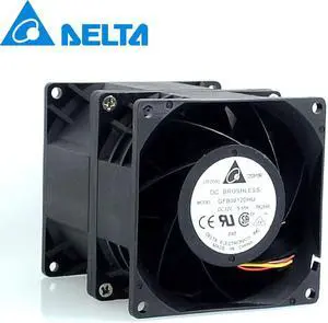 8cm high speed car booster fan violence in 8090 12V 5.88A GFB0812DHU  Delta 80*80*90mm