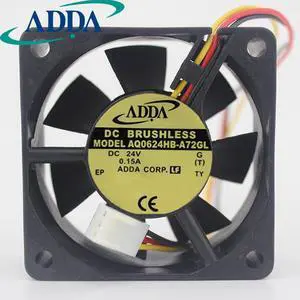 1pcs waterproof fan AQ0624HB-A72GL IP68 6025 6CM 60mm 24V cooling fan 4600RPM