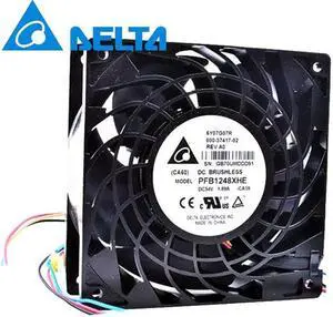 1pcs PFB1248XHE 12038 12cm DC 54V(48V) 1.92A dual ball bearing powerful inverter server metal frame axial cooling fan