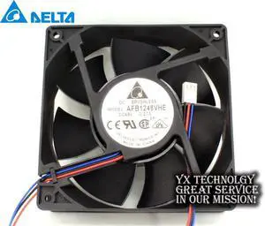 AFB1248VHE 12038 12cm 48V 0.27A 3 wire dual ball bearing cooling fan Delta 120*120*38mm AFB1248VHE 12038 12cm 48V 0.27A 3 wire dual ball bearing cooling fan Delta 120*120*38mm