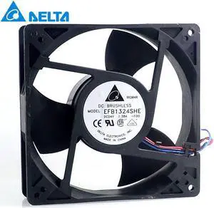 Delta  12738 12.7CM inverter device fan 24V 1.38A EFB1324SHE-FOO 127*127*38mm