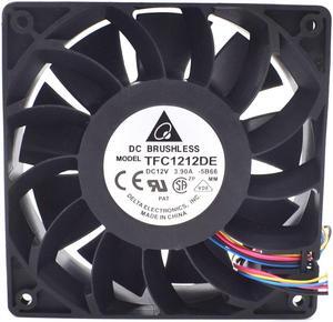 1pcs TFC1212DE 120mm DC 12V 3.9A 5200RPM 252CFM  Bitcoin Miner Powerful Server Case AXIAL cooling