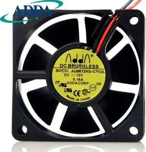 1pcs AD0612HS-C70GL 6020 6CM 60*60*20mm 2 Wires Computer Cooling Fan DC 12V 0.16A