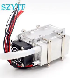 DIY TEC Peltier semiconductor refrigerator water-cooling air condition Movement  refrigeration and fan