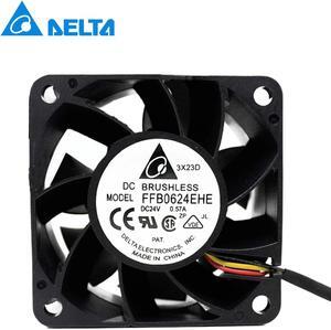 DELTA FFB0624HHE-R00 DC 24V 0.20A 3-wire 60mm 60x60x38mm Server Square cooling fan
