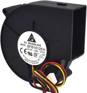 1pcs BFB1012EH 9733 12V 2.94A 9cm 4wire double ball air fan centrifugal turbine blower 9cm 4wire