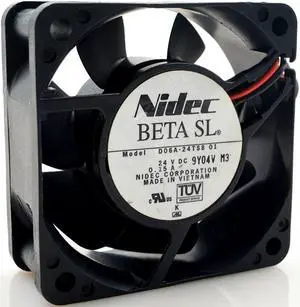 1pcs D06A-24TS8 01 24V 0.15A 6CM 60*60*25MM 6025 2-wire dual ball bearing ultra-quiet cooling fan