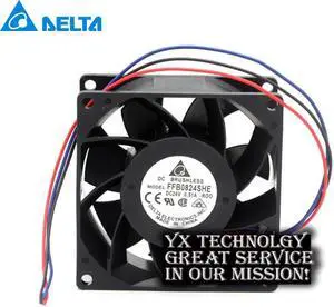 Delta 80*80*38mm FFB0824SHE-ROO 8038 8CM 24V inverter 0.51A 3wire cooling fan Delta 80*80*38mm FFB0824SHE-ROO 8038 8CM 24V inverter 0.51A 3wire cooling fan