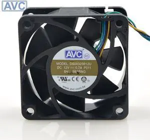 6025 12V 0.7A 6cm/ DS06025B12U cm 4 wire temperature control CPU cooling fan 20pcs/lot