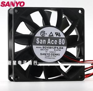 9GV0812P4J04 8025 12V 0.47A double ball-4-wire radiator fan air volume  80*80*25mm