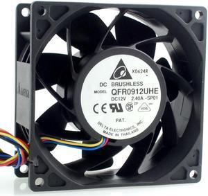 Delta  QFR0912UHE 9038 9cm 12V 2.40A fan super storm ce  Delta 90*90*38mm