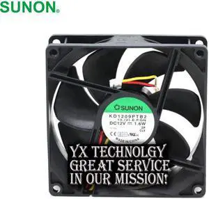 SUNON  KD1209PTB2 9CM 9225 12V 1.6W mute durable chassis fan speed 92*92*25mm