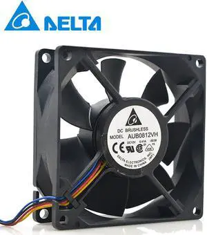 Delta AUB0812VH 8CM 80MM 8025 8*8*2.5CM 80*80*25MM 12V 0.41A support 4-wire Pwm Tempreture control fan Delta AUB0812VH 8CM 80MM 8025 8*8*2.5CM 80*80*25MM 12V 0.41A support 4-wire Pwm Tempreture control fan