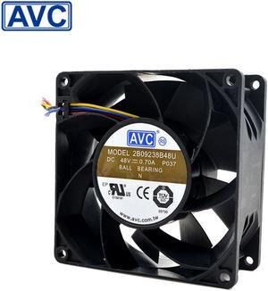 AVC 92*92*38 2B09238B48U 9238 48V 0.7A 4-wire radiator fan with Terminal converter
