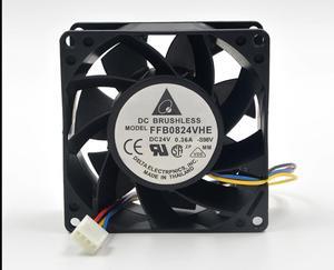 Delta  and  FFB0824VHE 8038 24V 0.36A dual ball bearing cooling fan drive  80*80*38mm