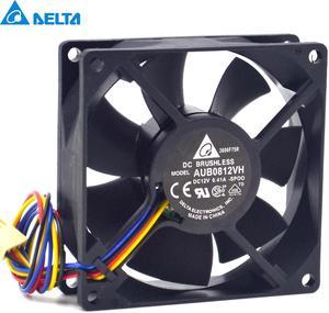 Delta 40pcs AUB0812VH 8CM 80MM 8025 8825CM 808025MM 12V 041A support 4wire Pwm Tempreture control fan