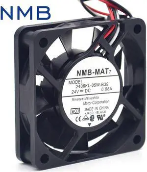 NMB 2406KL-05W-B39 24V 0.08A 6CM 6015 Fan 3-wire