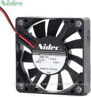 Nidec  and  D05X-12TL 12V 0.06A 5010 5CM 5 ultra-quiet cooling fan 50*50*10mm