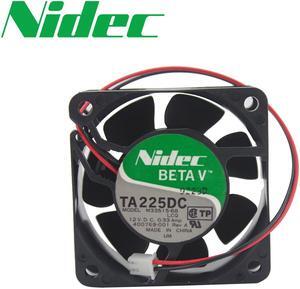 Nidec   TA225DC M33515-68 12V 0.33A 6CM 6025 three -wire fan 60*60*25mm