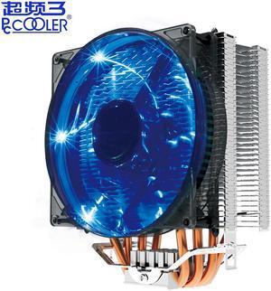 X4 4 Heatpipe CPU cooler 120mm blue LED PWM quiet fan for Intel 775 1155 1156 2011 AMD AM4 AM3 PC radiator cooling fan